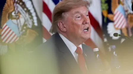 U.S. President Donald Trump speaks during an American Mining Industry Roundtable at the U.S. Department of State in Washington, D.C., U.S., August 7, 2026. REUTERS/Elizabeth Frantz