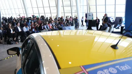 Espacio en el que se anunció que inDrive se suma a los servicios de traslado y el otorgamiento de 711 nuevas concesiones de QroTAXI en el estado.