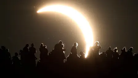 Eclpse total visto desde España el miércoles 12 de agosto.