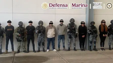 Fuerzas federales detuvieron a nueve presuntos integrantes del CJNG durante un operativo en Tanhuato y Ecuandureo, Michoacán.