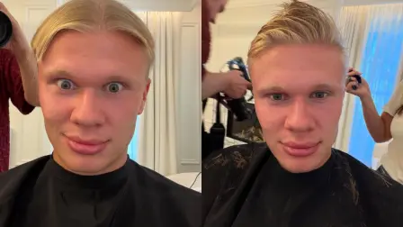 Haaland estrena radical cambio de look en agónica victoria del Manchester City