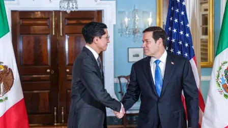 El secretario de Relaciones Exteriores, Roberto Velasco, sostuvo este miércoles una reunión en Washington D. C. con el secretario de Estado de Estados Unidos, Marco Rubio.