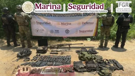 Las autoridades también localizaron diversos artículos de equipo táctico y otros indicios que quedaron bajo resguardo para las investigaciones correspondientes.
