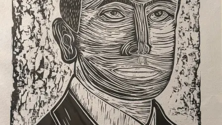 Amado Nervo, grabado de la artista nayarita Aidé Partida