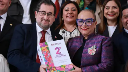Clara Brugada Molina, a través del secretario de Gobierno, César Cravioto Romero, entregó al Congreso de la CDMX su Segundo Informe de Gobierno.