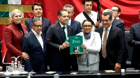 La secretaria de Gobernación, Rosa Icela Rodríguez, entregó al Congreso de la Unión el Segundo Informe de Gobierno de la presidenta de México, Claudia Sheinbaum.