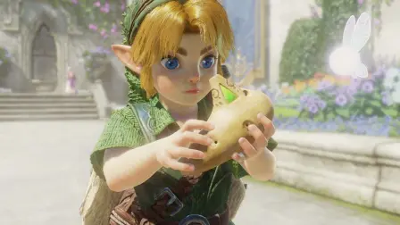 Link en The Legend of Zelda: Ocarina of Time para Nintendo Switch 2.