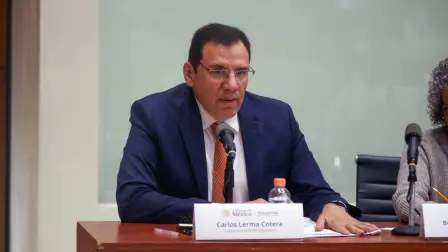 Conferencia del secretario de Hacienda y Crédito Público, Édgar Amador Zamora, sobre el Paquete Económico 2027.
