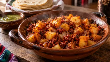 Receta de papas con chorizo