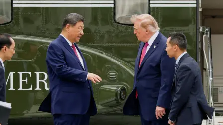 El presidente estadounidense Donald Trump y el presidente chino Xi Jinping se reúnen en la Casa Blanca.