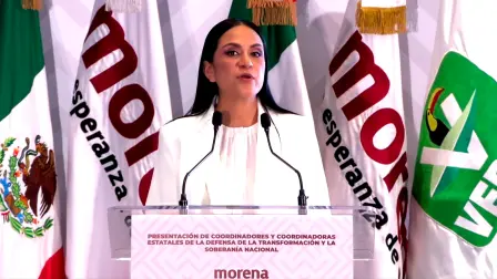 Ariadna Montiel Reyes, presidenta del partido Movimiento Regeneración Nacional (Morena).