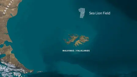 This photograph created on September 9, 2026, combining sources from Nasa, Gebco, OSM and the Falkland Islands government shows a map of the Sea Lion oil field off the Falkland Islands (Islas Malvinas) in the South Atlantic Ocean. The Argentine government announced on September 8, 2026 that it was sueing companies with links to an Israeli-British oil project near the Falkland Islands, as Buenos Aires escalates its claim over the territory. Britain and Argentina fought a 10-week war in 1982 over the South Atlantic islands, a British overseas territory that Argentines call Las Malvinas.Britain and Argentina fought a brief but bitter 10-week war in 1982 over the South Atlantic islands, a British overseas territory that Argentines call Las Malvinas and claims as an integral part of their land. (Photo by Omar KAMAL and Guillermo RIVAS PACHECO / various sources / AFP) / The erroneous mention[s] appearing in the metadata of this photo has been modified in AFP systems in the following manner: [This photograph created on September 9, 2026 combining sources from Nasa, Gebco, OSM and the Falkland Islands government shows a map of the Sea Lion oil field off the Falkland Islands (Islas Malvinas) in the South Atlantic Ocean.] instead of [This undated topographical handout image released on September 9, 2026 shows the location of the Sea Lion oil field off the Falkland Islands (Islas Malvinas) in the South Atlantic Ocean.]. Please immediately remove the erroneous mention[s] from all your online services and delete it (them) from your servers. If you have been authorized by AFP to distribute it (them) to third parties, please ensure that the same actions are carried out by them. Failure to promptly comply with these instructions will entail liability on your part for any continued or post notification usage. Therefore we thank you very much for all your attention and prompt action. We are sorry for the inconvenience this notification may cause and remain at your disposal for an