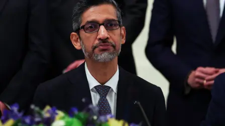 WASHINGTON, DC - SEPTEMBER 29: Google CEO Sundar Pichai attends a meeting on artificial intelligence in the East Room of the White House on September 29, 2026 in Washington, DC. The meeting comes as some have called for a slowdown in AI development amid rising safety concerns.   Kevin Dietsch/Getty Images/AFP (Photo by Kevin Dietsch / GETTY IMAGES NORTH AMERICA / Getty Images via AFP)