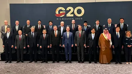 El titular de la Secretaría de Economía, Marcelo Ebrard, acudió a la reunión de ministros de Comercio del G20 en Milwaukee.