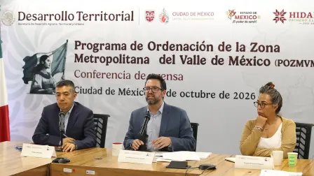 José Alfonso Iracheta, subsecretario de la Sedatu, durante la presentación del Programa de Ordenación de la Zona Metropolitana del Valle de México, cuya consulta pública busca recabar observaciones para afinar el documento.