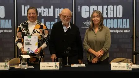 Silvia Giorguli, José Sarukhán y Julia Carabias