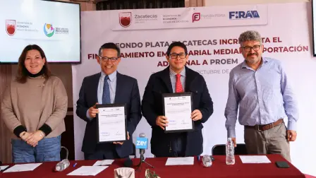 El gobierno de Zacatecas formalizó un convenio de colaboración con los Fideicomisos Instituidos en Relación con la Agricultura (FIRA)