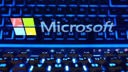 Microsoft logo and a keyboard in this illustration taken October 19, 2026. REUTERS/Dado Ruvic/Illustration