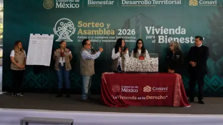 La Sedatu y la Conavi realizaron en Pátzcuaro, Michoacán, el sorteo de folios para seleccionar a posibles beneficiarios del programa Vivienda para el Bienestar.