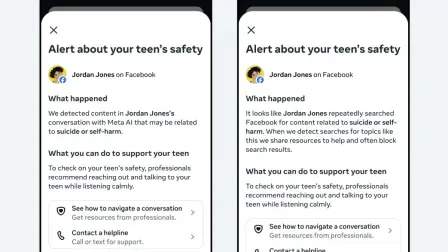 Notificaciones de alerta para padres en Facebook.
