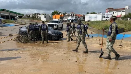 Autoridades atienden afectaciones por Lluvias en Baja California Sur Foto: CNPC