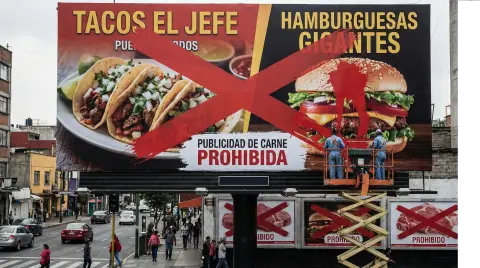 Publicidad de carne prohibida