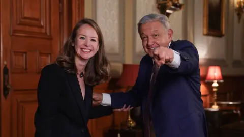 Inna Afinogenova entrevistó al entonces presidente Andrés Manuel López Obrador en febrero de 2024.