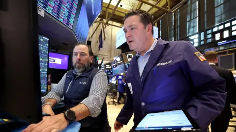 Traders en Wall Street.