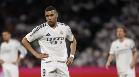 El delantero francés del Real Madrid, Kylian Mbappé.