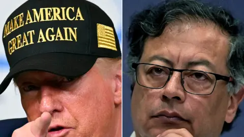 Donald Trump, presidente de Estados Unidos y Gustavo Petro, presidente de Colombia.