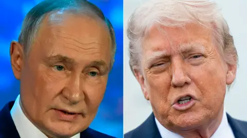 Vladimir Putin, presidente de Rusia y Donald Trump, presidente de Estados Unidos.