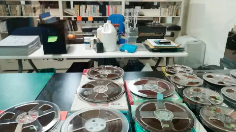 Soporte de cintas de la Fonoteca.