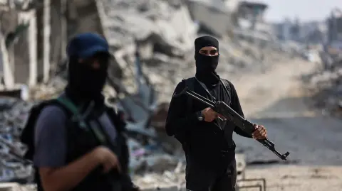 Militantes de Hamas.