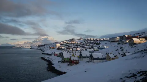 Casas en Nuuk, Groenlandia.
