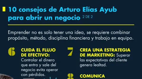 10 consejos de Arturo Elías Ayub para abrir un negocio  (2 DE 2)