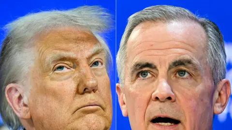 Donald Trump, presidente de Estados Unidos y Mark Carney, primer ministro de Canadá.