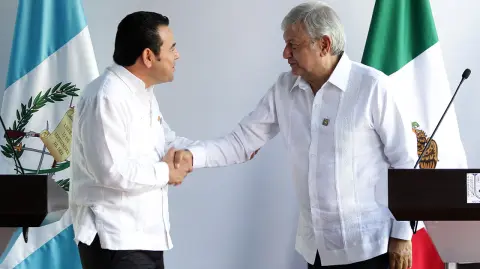 Conferencia de López Obrador y Jimmy Morales