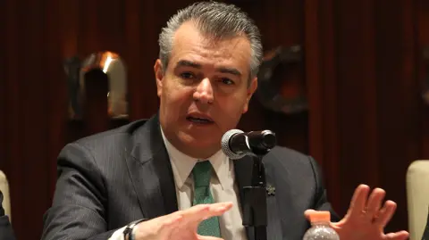 Francisco Cervantes, presidente de la Confederación de Cámaras Industriales. Foto EE: Rosario Servín