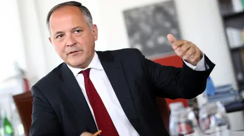 Benoit Coeure, board member of the European Central Bank (ECB), is photographed during an interview with Reuters journalists at the ECB headquarters in Frankfurt