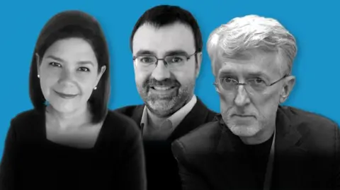 Calidad y confianza son las palabras clave en el futuro inmediato de la industria de medios. En la imagen, los expertos en el sector María Elena Gutiérrez Rentería, Ismael Nafría y Jeff Jarvis.