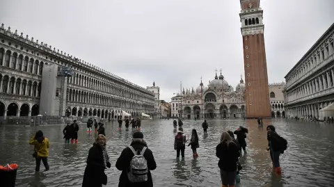 ITALY-WEATHER-FLOODING-ALTA ACQUA-HIGH WATER-VENICE