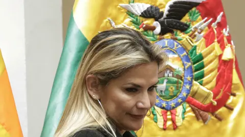 Jeanine Añez, una exsenadora conservadora, asumió el gobierno boliviano el año pasado en un vacío de poder que dejó la salida del entonces presidente Evo Morales. Foto: Reuters.
