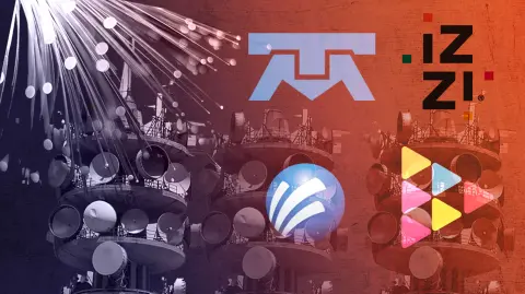 Izzi, Megacable, Telmex y Totalplay invirtieron un conjunto de 18,496 millones de pesos durante el primer semestre del 2021. Ilustración: Nayelly Tenorio.