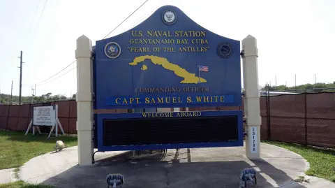 Base naval de Estados Unidos en la Bahía de Guantánamo, Cuba. Foto: AFP