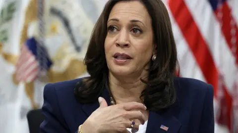 La vicepresidenta de Estados Unidos Kamala Harris. Foto: Reuters.