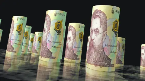 Ukrainian,Hryvnia,Money,Pack,3d,Illustration.,1000,Uah,Hryvna,Banknote