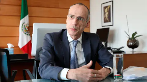 Rupert Schlegelmilch, jefe de la delegación de la Unión Europea en Comité Conjunto de Comercio y negociador Jefe de la UE para asuntos comerciales con México. Foto: Hugo Salazar