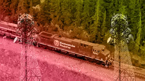 Kansas City Southern de México, ahora parte de Canadian Pacific, opera una red ferroviaria con aproximadamente 3,650 kilómetros de vías en territorio mexicano. Ilustración: Nayelly Tenorio.