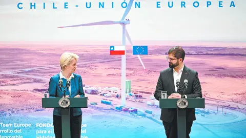 CHILE-EU-DIPLOMACY-BORIC-LEYEN