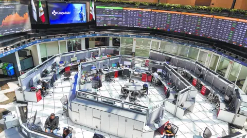 PISO DE REMATES DE LA BMV BOLSA MEXICNA DE VALORES FOTO: GILBERTO MARQUINA